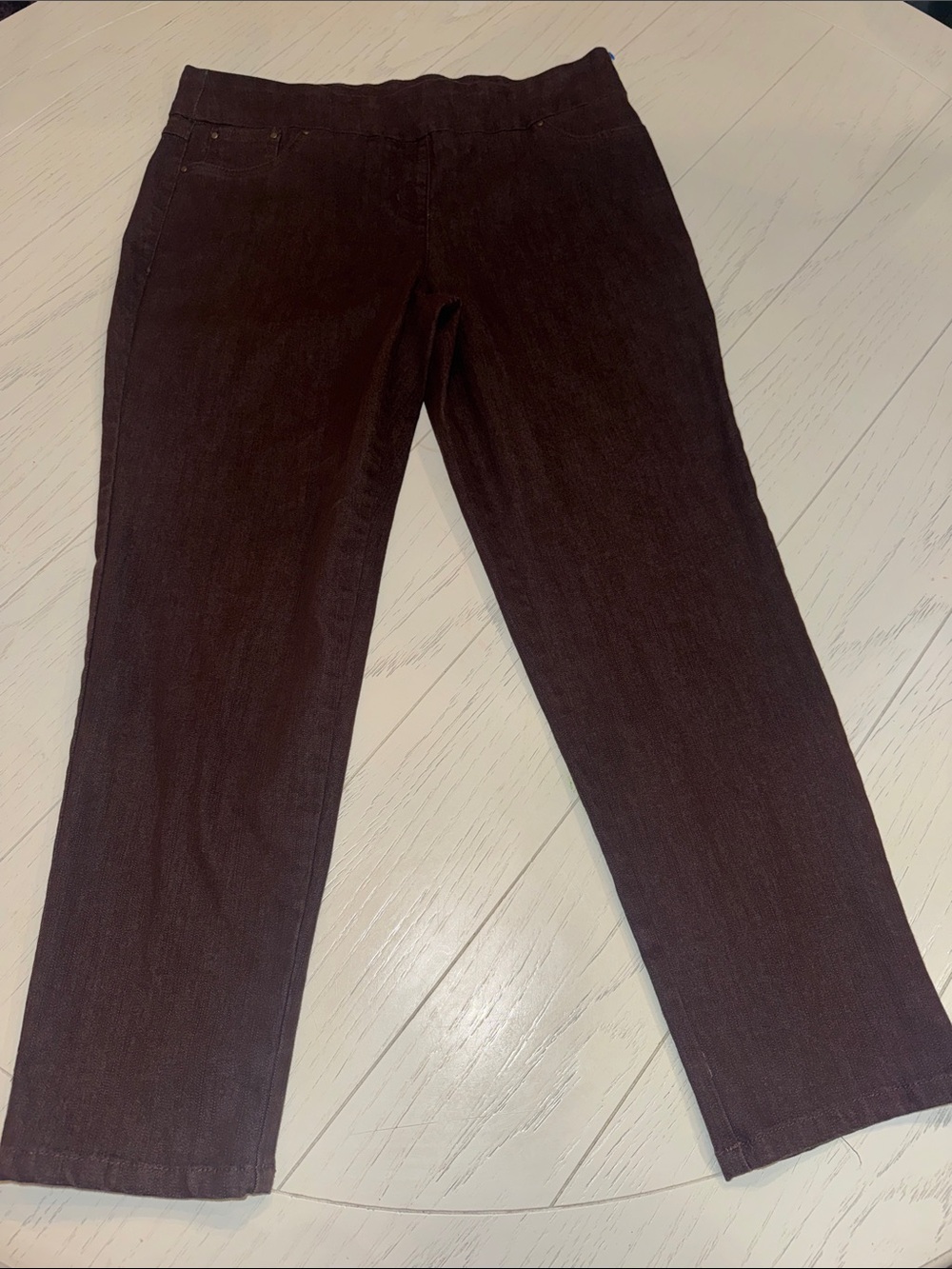 Ruby Rd. Straight-Leg Jeans in Deep Brown